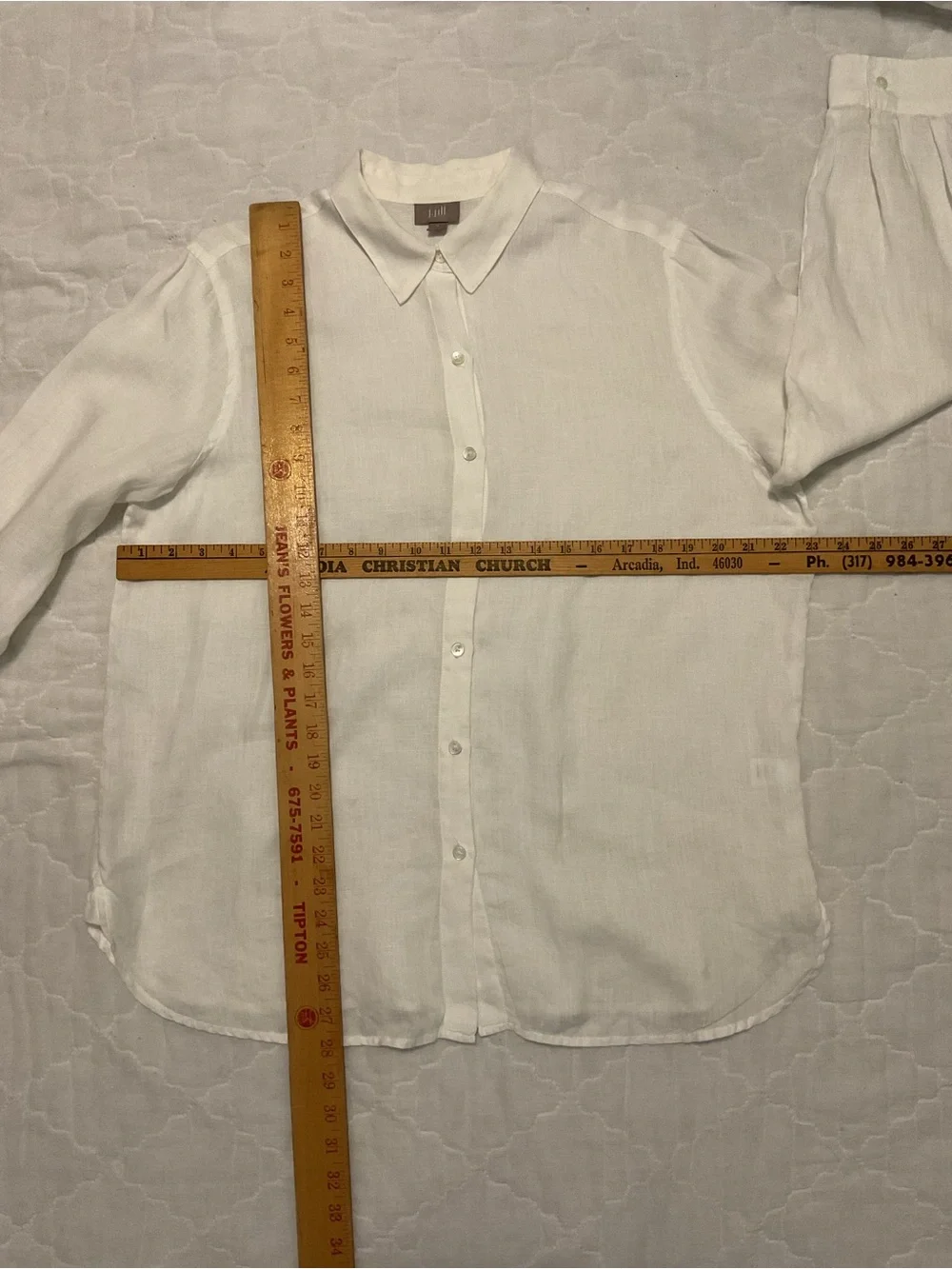 J. Jill 100 % Linen Easy Button Front  Shirt Blouse Top Capsule Size M Medium - Picture 4 of 13